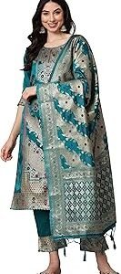 Women'S Cotton Silk Jacquard Kurta Set