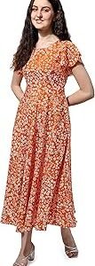 Dress for Women Stylish | One Piece for Women Long | Trendy Long One Piece Summer Outfit | Lightweight Flared Maxi Dress for Casual & Holiday Wear