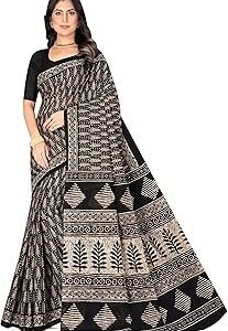 Women's Jaipuri Hand Block Printed Pure Cotton Mulmul Saree Without Blouse Piece(2499_Parent)